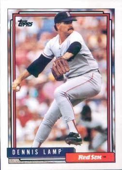 #653 Dennis Lamp - Boston Red Sox - 1992 Topps Baseball