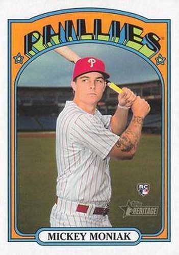 #653 Mickey Moniak - Philadelphia Phillies - 2021 Topps Heritage Baseball
