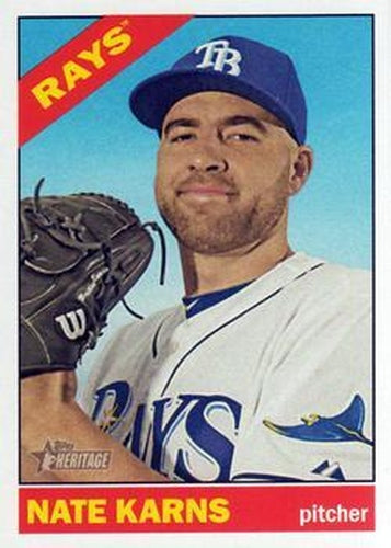 #653 Nate Karns - Tampa Bay Rays - 2015 Topps Heritage Baseball