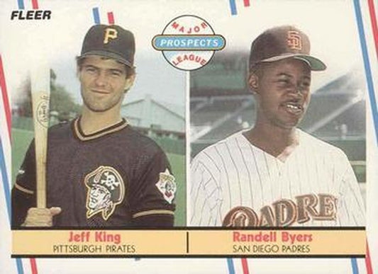 #653 Jeff King / Randall Byers - Pittsburgh Pirates / San Diego Padres - 1988 Fleer Baseball