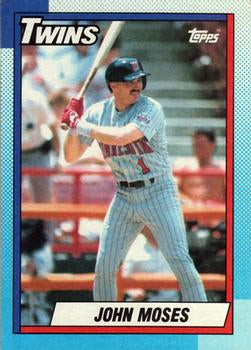 #653 John Moses - Minnesota Twins - 1990 Topps Baseball