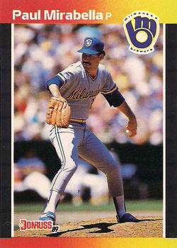 #654 Paul Mirabella - Milwaukee Brewers - 1989 Donruss Baseball