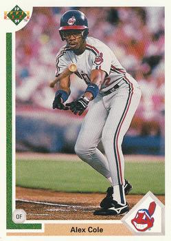 #654 Alex Cole - Cleveland Indians - 1991 Upper Deck Baseball