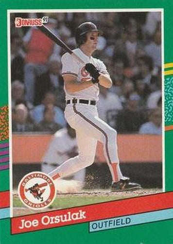 #654 Joe Orsulak - Baltimore Orioles - 1991 Donruss Baseball