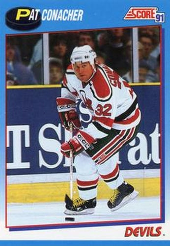 #654 Pat Conacher - New Jersey Devils - 1991-92 Score Canadian Bilingual Hockey