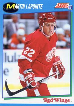 #655 Martin Lapointe - Detroit Red Wings - 1991-92 Score Canadian Hockey