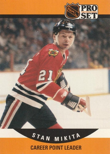 #655 Stan Mikita- Chicago Blackhawks - 1990-91 Pro Set Hockey