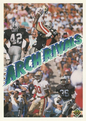 #655 Jerry Rice / Terry McDaniel - San Francisco 49ers / Los Angeles Raiders - 1991 Upper Deck Football