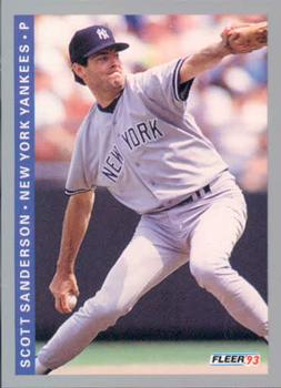 #655 Scott Sanderson - New York Yankees - 1993 Fleer Baseball