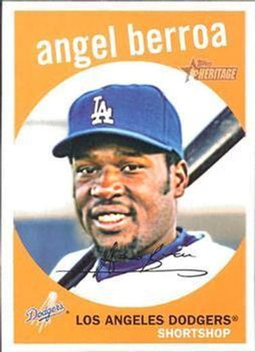 #655 Angel Berroa - Los Angeles Dodgers - 2008 Topps Heritage Baseball