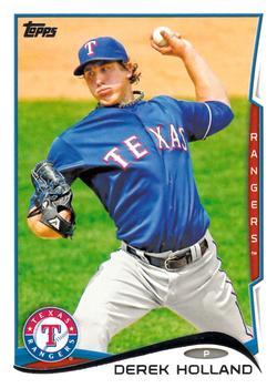 #655 Derek Holland - Texas Rangers - 2014 Topps Baseball