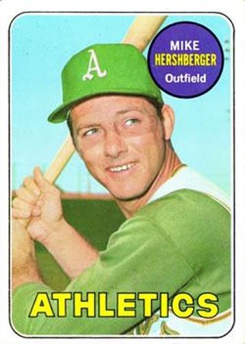 #655 Mike Hershberger - Oakland Athletics - 1969 Topps Baseball
