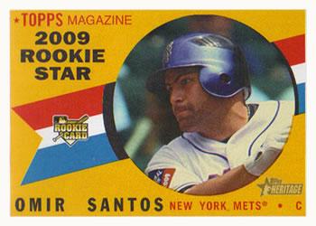 #655 Omir Santos - New York Mets - 2009 Topps Heritage Baseball