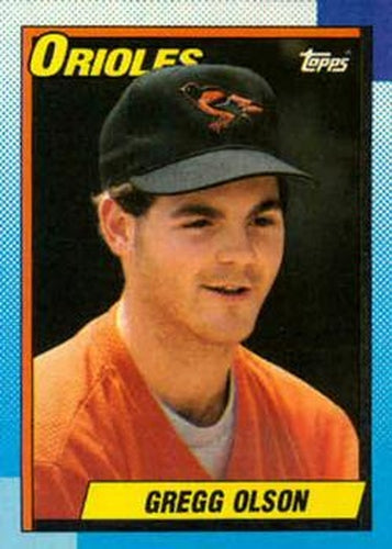 #655 Gregg Olson - Baltimore Orioles - 1990 Topps Baseball