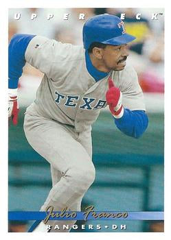 #656 Julio Franco - Texas Rangers - 1993 Upper Deck Baseball