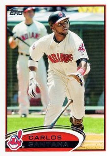 #656 Carlos Santana - Cleveland Indians - 2012 Topps Baseball