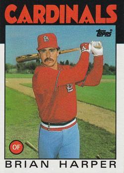 #656 Brian Harper - St. Louis Cardinals - 1986 Topps Baseball
