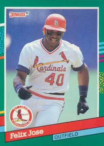 #656 Felix Jose - St. Louis Cardinals - 1991 Donruss Baseball