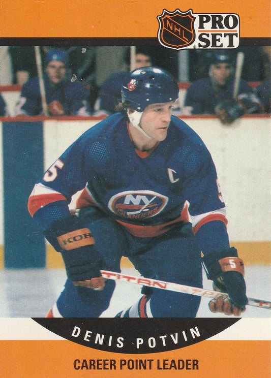 #656 Denis Potvin - New York Islanders - 1990-91 Pro Set Hockey