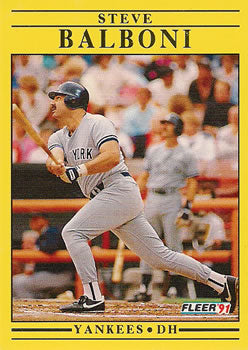 #656 Steve Balboni - New York Yankees - 1991 Fleer Baseball