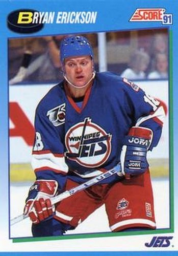 #657 Bryan Erickson - Winnipeg Jets - 1991-92 Score Canadian Hockey
