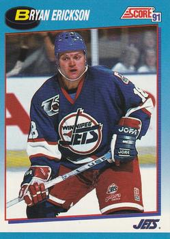 #657 Bryan Erickson - Winnipeg Jets - 1991-92 Score Canadian Bilingual Hockey