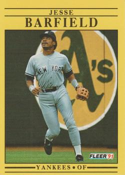 #657 Jesse Barfield - New York Yankees - 1991 Fleer Baseball