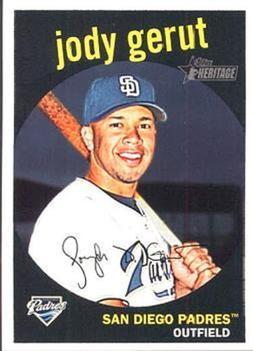 #657 Jody Gerut - San Diego Padres - 2008 Topps Heritage Baseball