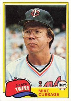 #657 Mike Cubbage - Minnesota Twins - 1981 Topps Baseball