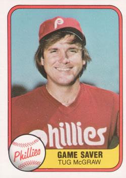 #657 Tug McGraw - Philadelphia Phillies - 1981 Fleer Baseball