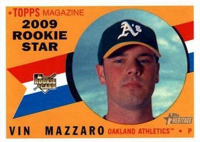#657 Vin Mazzaro - Oakland Athletics - 2009 Topps Heritage Baseball