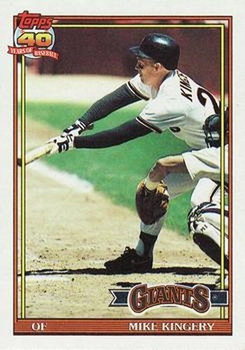 #657 Mike Kingery - San Francisco Giants - 1991 Topps Baseball