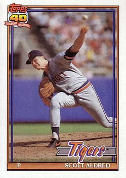 #658 Scott Aldred - Detroit Tigers - 1991 Topps Baseball