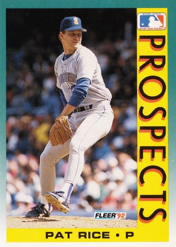 #658 Pat Rice - Seattle Mariners - 1992 Fleer Baseball