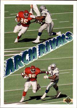 #658 Christian Okoye / Jacob Green - Kansas City Chiefs / Seattle Seahawks - 1991 Upper Deck Football