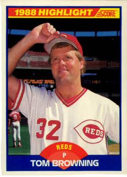 #658 Tom Browning - Cincinnati Reds - 1989 Score Baseball