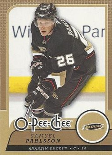 #658 Samuel Pahlsson - Anaheim Ducks - 2008-09 O-Pee-Chee Hockey