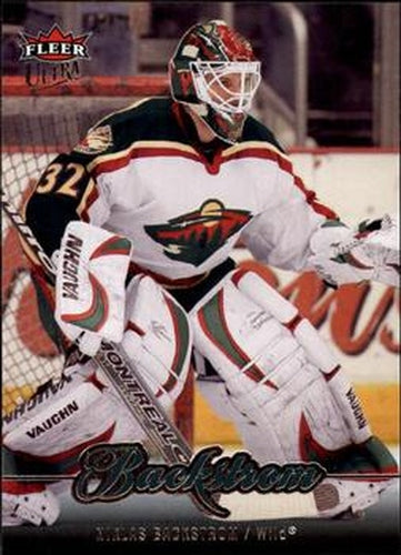 #100 Niklas Backstrom - Minnesota Wild - 2007-08 Ultra Hockey