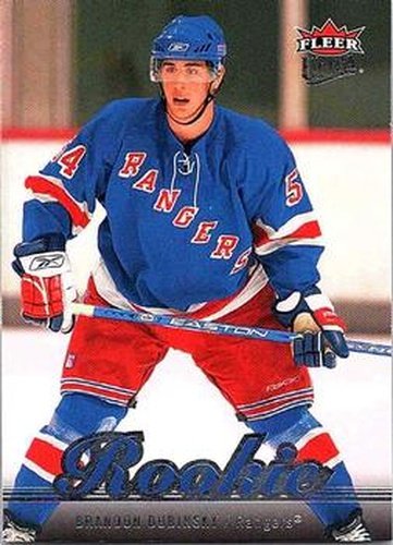 #203 Brandon Dubinsky - New York Rangers - 2007-08 Ultra Hockey