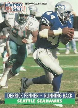 #659 Derrick Fenner - Seattle Seahawks - 1991 Pro Set Football