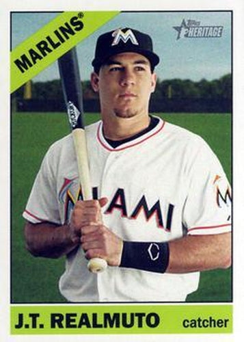 #659 J.T. Realmuto - Miami Marlins - 2015 Topps Heritage Baseball