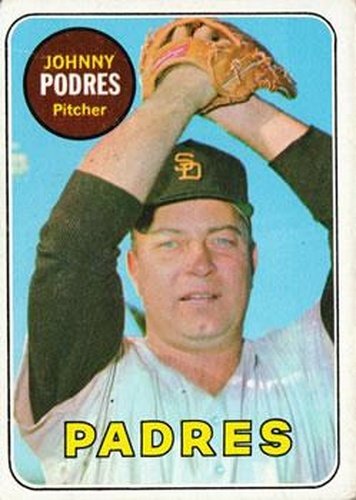 #659 Johnny Podres - San Diego Padres - 1969 Topps Baseball