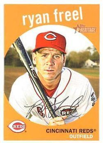 #659 Ryan Freel - Cincinnati Reds - 2008 Topps Heritage Baseball