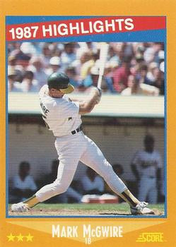 #659 Mark McGwire - Oakland Athletics - 1988 Score Baseball