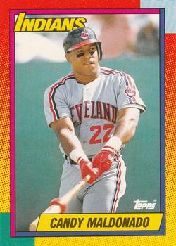 #65T Candy Maldonado - Cleveland Indians - 1990 Topps Traded Baseball