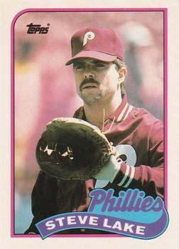 #65T Steve Lake - Philadelphia Phillies - 1989 Topps Traded Baseball