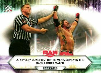 #65 AJ Styles Qualifies for the Men's Money in the Bank Ladder Match - 2021 Topps WWE Wrestling
