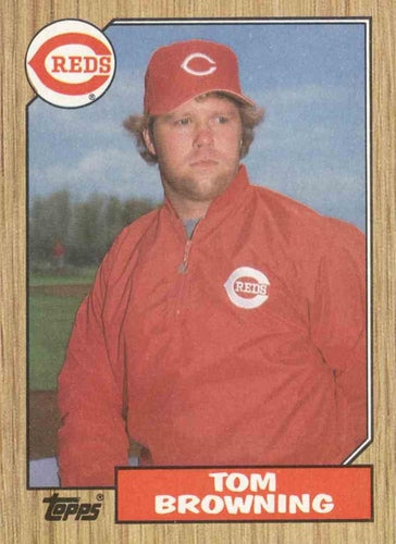 #65 Tom Browning - Cincinnati Reds - 1987 Topps Baseball