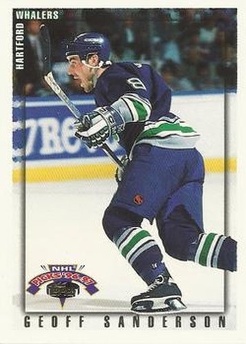 #65 Geoff Sanderson - Hartford Whalers - 1996-97 Topps NHL Picks Hockey