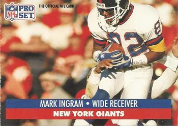 #65 Mark Ingram - New York Giants - 1991 Pro Set Football